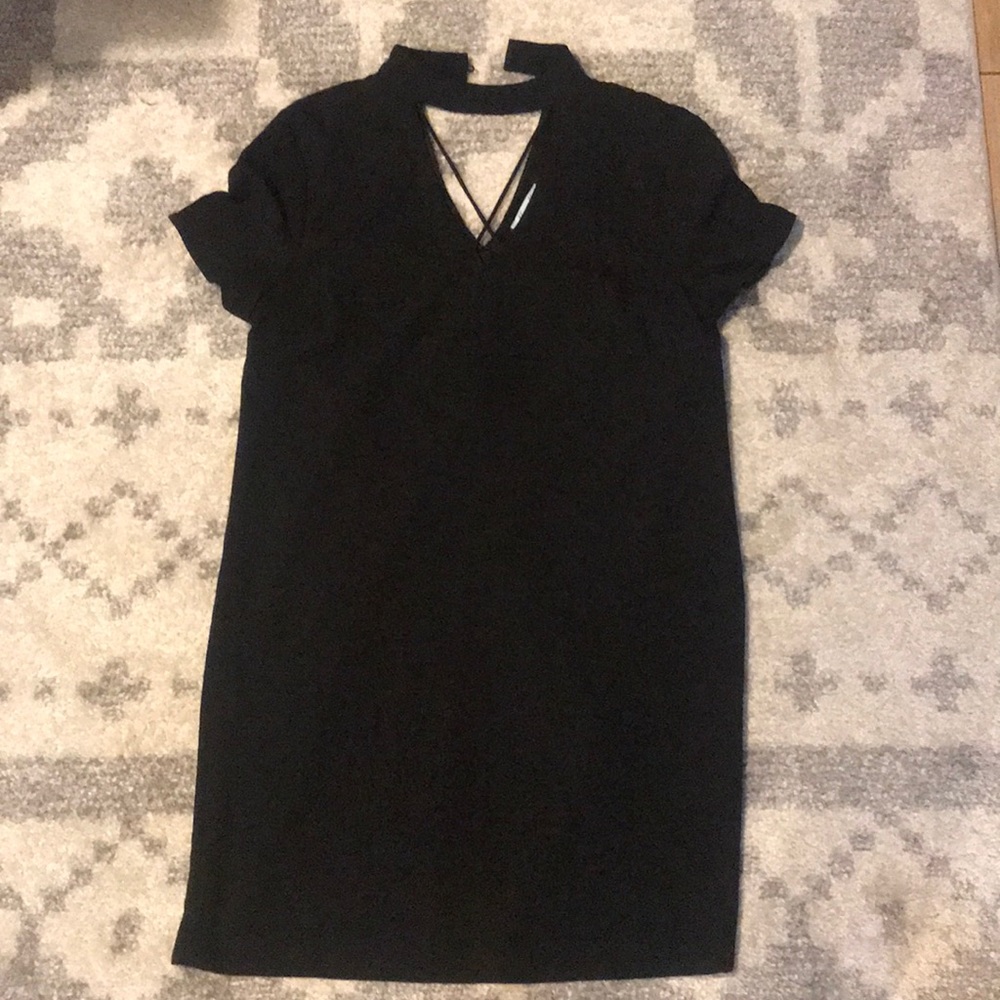 Black shift dress